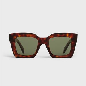 Celine Bevel Square Frame Sunglasses